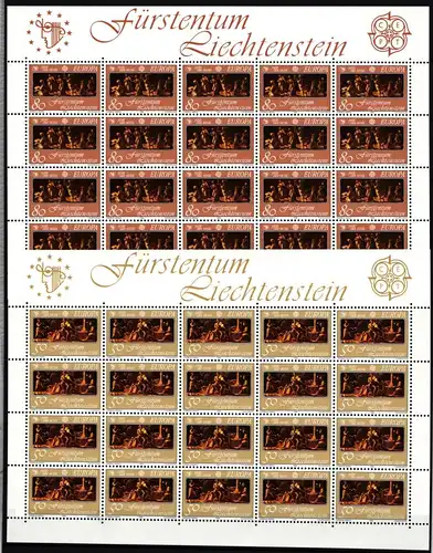 Liechtenstein 866 und 867 postfrisch Kleinbogensatz / Musik #IH782