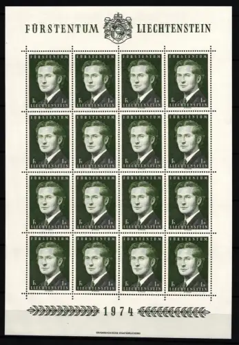 Liechtenstein 615 postfrisch Kleinbogen / Fürsten #IH807