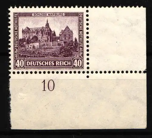 Deutsches Reich 478 postfrisch Eckrand, geprüft Schlegel BPP #IT397