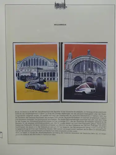 Motiv Eisenbahn-Briefmarken Sammlung im Sieger Vordruckalbum #LX199