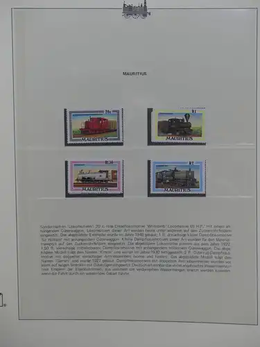 Motiv Eisenbahn-Briefmarken Sammlung im Sieger Vordruckalbum #LX199