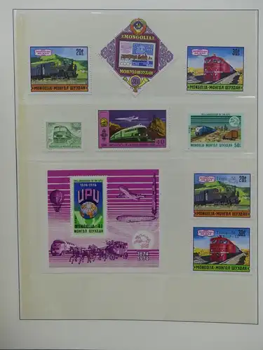 Motiv Eisenbahn-Briefmarken Sammlung im Sieger Vordruckalbum #LX199