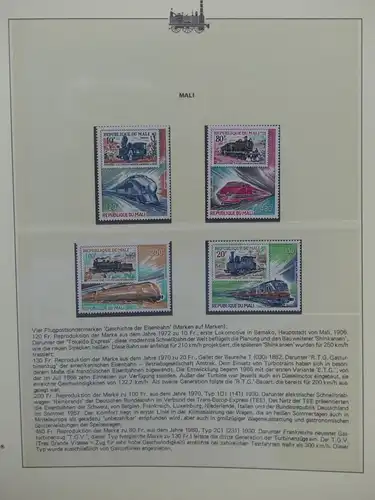 Motiv Eisenbahn-Briefmarken Sammlung im Sieger Vordruckalbum #LX206