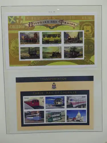 Motiv Eisenbahn-Briefmarken Sammlung im Sieger Vordruckalbum #LX206