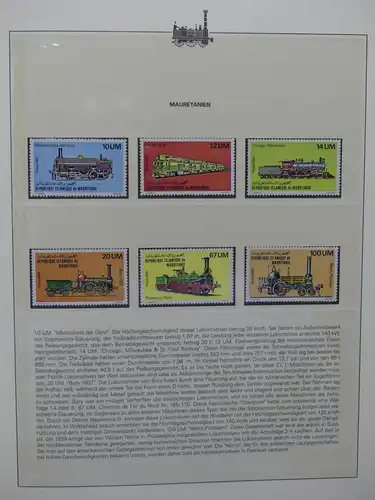 Motiv Eisenbahn-Briefmarken Sammlung im Sieger Vordruckalbum #LX206