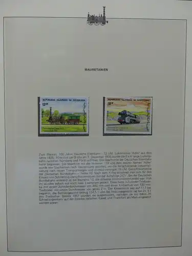 Motiv Eisenbahn-Briefmarken Sammlung im Sieger Vordruckalbum #LX206