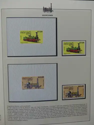 Motiv Eisenbahn-Briefmarken Sammlung im Sieger Vordruckalbum #LX206
