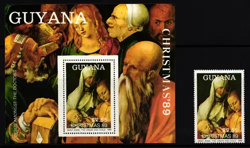 Guyana 3073 und Block 73 postfrisch Albrecht Dürer #IH880