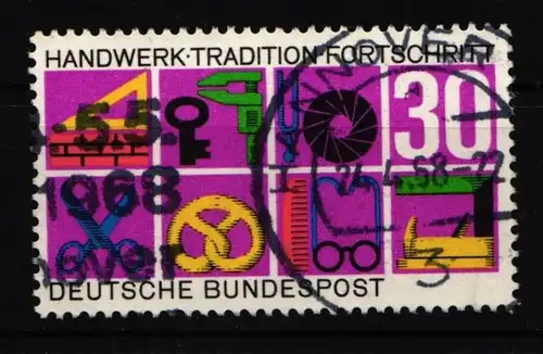 Bund 553IV gestempelt Plattenfehler #IQ532