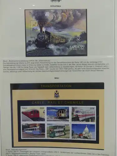 Motiv Eisenbahn-Briefmarken Sammlung im Sieger Vordruckalbum #LX223