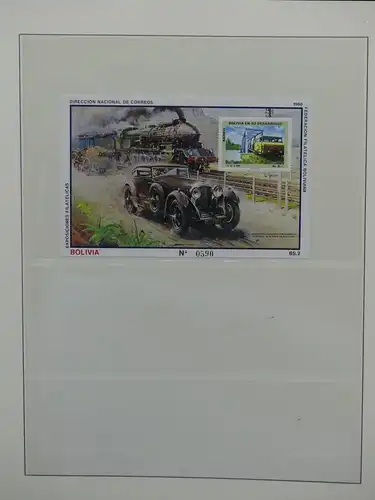 Motiv Eisenbahn-Briefmarken Sammlung im Sieger Vordruckalbum #LX221