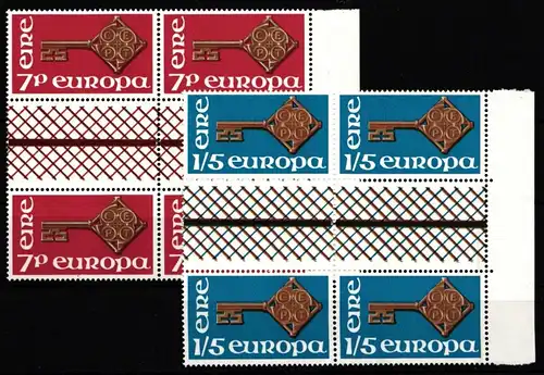 Irland 202-203 ZS postfrisch CEPT, als Viererblöcke #IG611