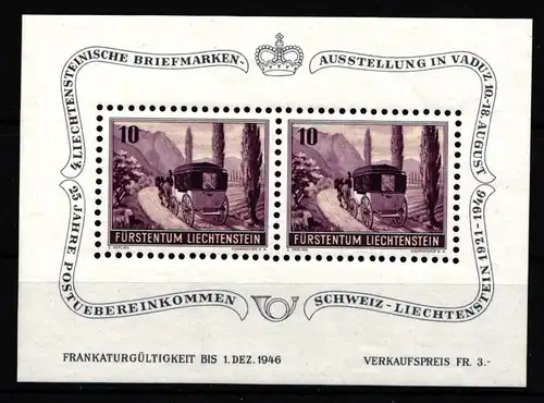 Liechtenstein Block 4 postfrisch #HZ417