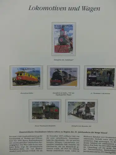 Motiv Eisenbahn-Briefmarken Sammlung im Sieger Vordruckalbum #LX208