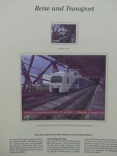 Motiv Eisenbahn-Briefmarken Sammlung im Sieger Vordruckalbum #LX208