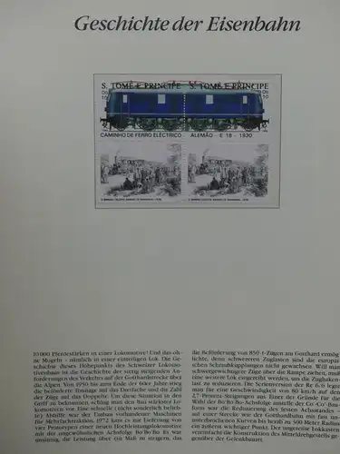 Motiv Eisenbahn-Briefmarken Sammlung im Sieger Vordruckalbum #LX208