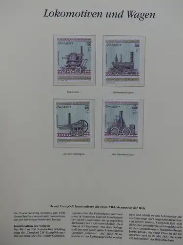 Motiv Eisenbahn-Briefmarken Sammlung im Sieger Vordruckalbum #LX208