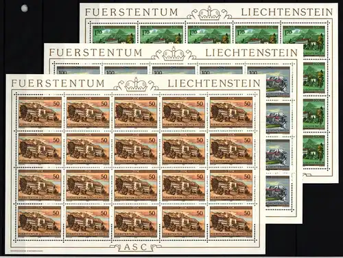 Liechtenstein 868-870 postfrisch Kleinbogensatz / Klöster #IH784