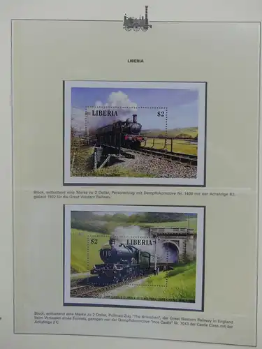 Motiv Eisenbahn-Briefmarken Sammlung im Sieger Vordruckalbum #LX219