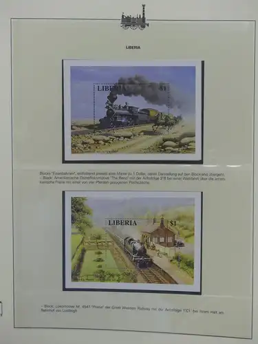 Motiv Eisenbahn-Briefmarken Sammlung im Sieger Vordruckalbum #LX219