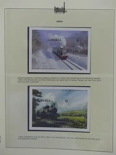Motiv Eisenbahn-Briefmarken Sammlung im Sieger Vordruckalbum #LX219