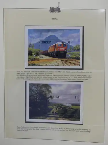 Motiv Eisenbahn-Briefmarken Sammlung im Sieger Vordruckalbum #LX219