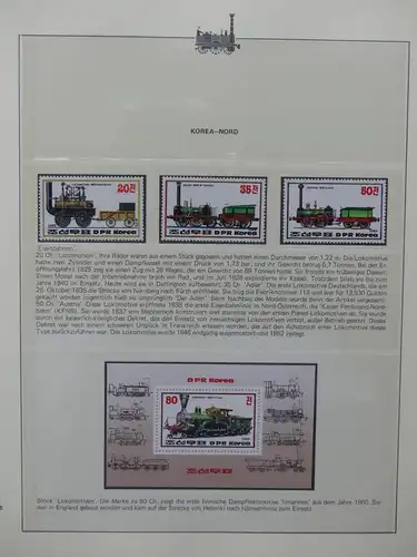 Motiv Eisenbahn-Briefmarken Sammlung im Sieger Vordruckalbum #LX219