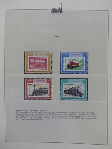 Motiv Eisenbahn-Briefmarken Sammlung im Sieger Vordruckalbum #LX219