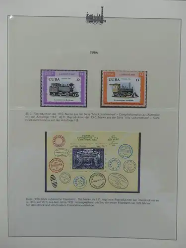 Motiv Eisenbahn-Briefmarken Sammlung im Sieger Vordruckalbum #LX219