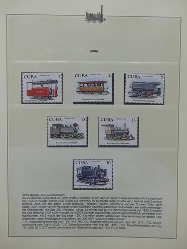 Motiv Eisenbahn-Briefmarken Sammlung im Sieger Vordruckalbum #LX219