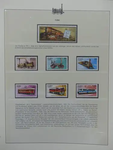 Motiv Eisenbahn-Briefmarken Sammlung im Sieger Vordruckalbum #LX219