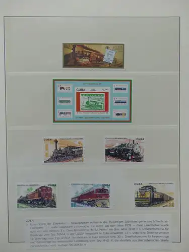 Motiv Eisenbahn-Briefmarken Sammlung im Sieger Vordruckalbum #LX219