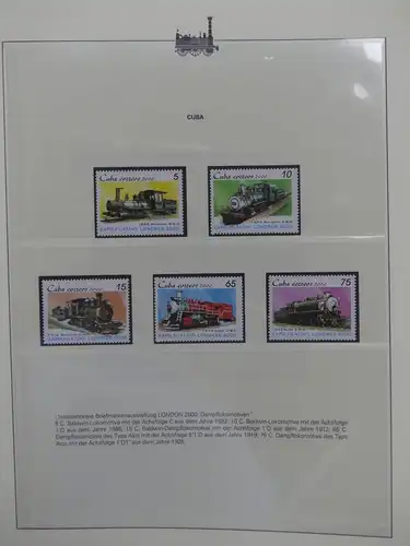 Motiv Eisenbahn-Briefmarken Sammlung im Sieger Vordruckalbum #LX219