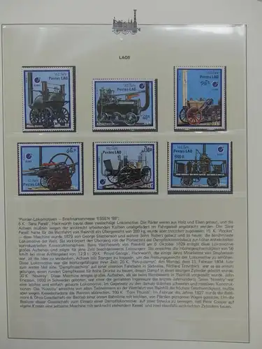 Motiv Eisenbahn-Briefmarken Sammlung im Sieger Vordruckalbum #LX219