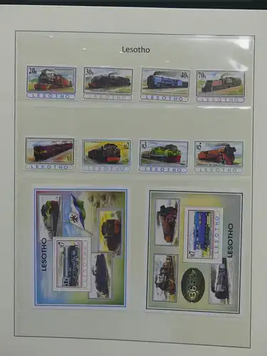 Motiv Eisenbahn-Briefmarken Sammlung im Sieger Vordruckalbum #LX219