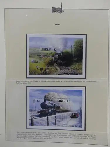 Motiv Eisenbahn-Briefmarken Sammlung im Sieger Vordruckalbum #LX219