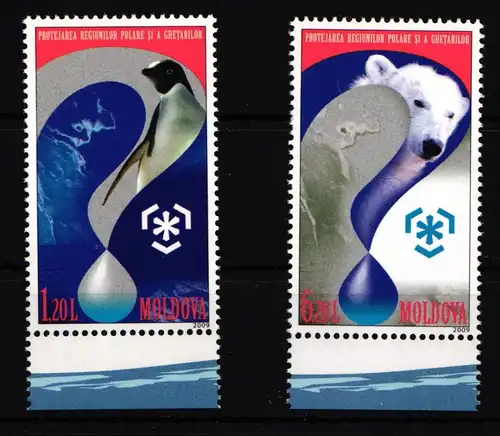 Moldawien 645-646 postfrisch Kampagne Schutz der Polargebiete #IQ744