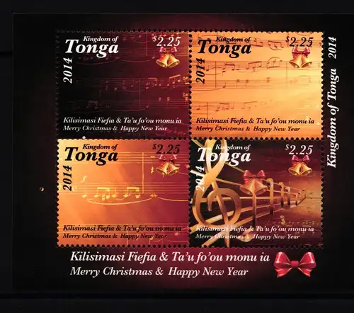 Tonga Block 83 postfrisch Weihnachten #II215