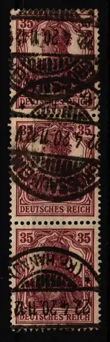 Deutsches Reich 103 b gestempelt 3er Streifen, geprüft Infla Berlin #IT069