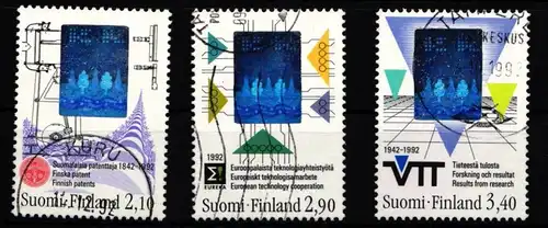 Finnland 1175-1177 gestempelt Technologie 150 Jahre finnische Patente #IQ914
