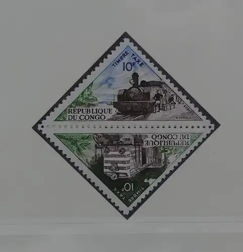 Motiv Eisenbahn-Briefmarken Sammlung im Sieger Vordruckalbum #LX217