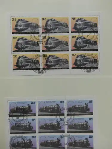 Motiv Eisenbahn-Briefmarken Sammlung im Sieger Vordruckalbum #LX217