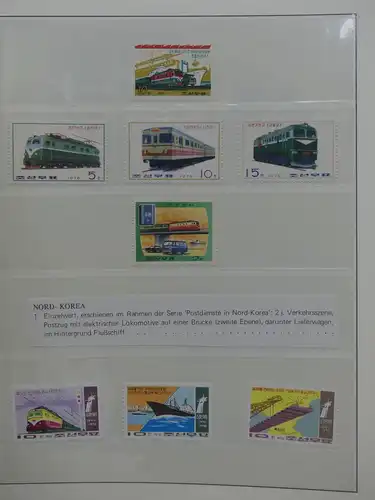 Motiv Eisenbahn-Briefmarken Sammlung im Sieger Vordruckalbum #LX217