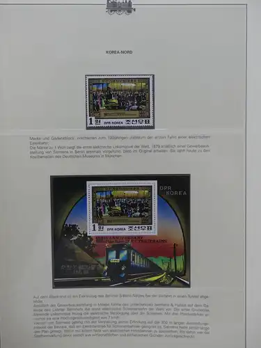 Motiv Eisenbahn-Briefmarken Sammlung im Sieger Vordruckalbum #LX217