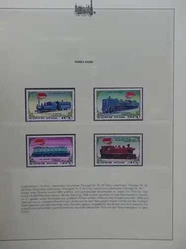 Motiv Eisenbahn-Briefmarken Sammlung im Sieger Vordruckalbum #LX217