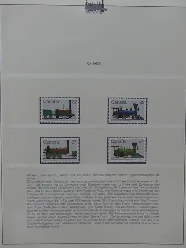 Motiv Eisenbahn-Briefmarken Sammlung im Sieger Vordruckalbum #LX217