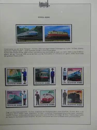 Motiv Eisenbahn-Briefmarken Sammlung im Sieger Vordruckalbum #LX217