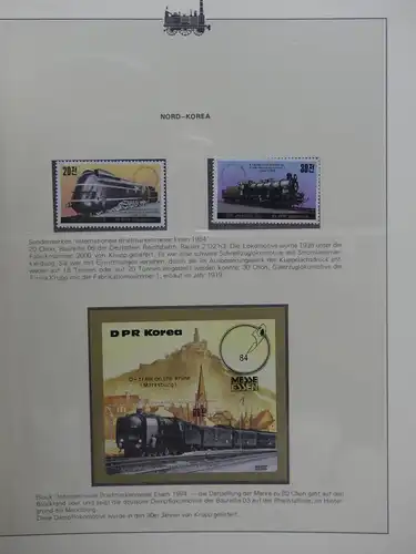 Motiv Eisenbahn-Briefmarken Sammlung im Sieger Vordruckalbum #LX217