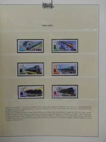 Motiv Eisenbahn-Briefmarken Sammlung im Sieger Vordruckalbum #LX217