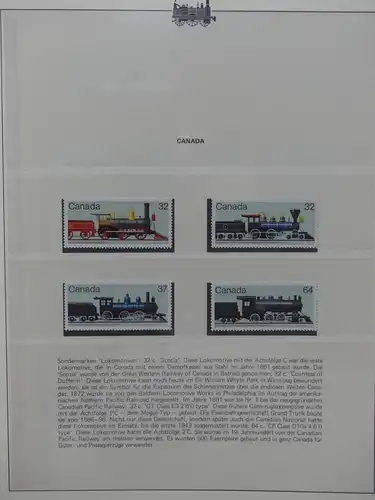 Motiv Eisenbahn-Briefmarken Sammlung im Sieger Vordruckalbum #LX217